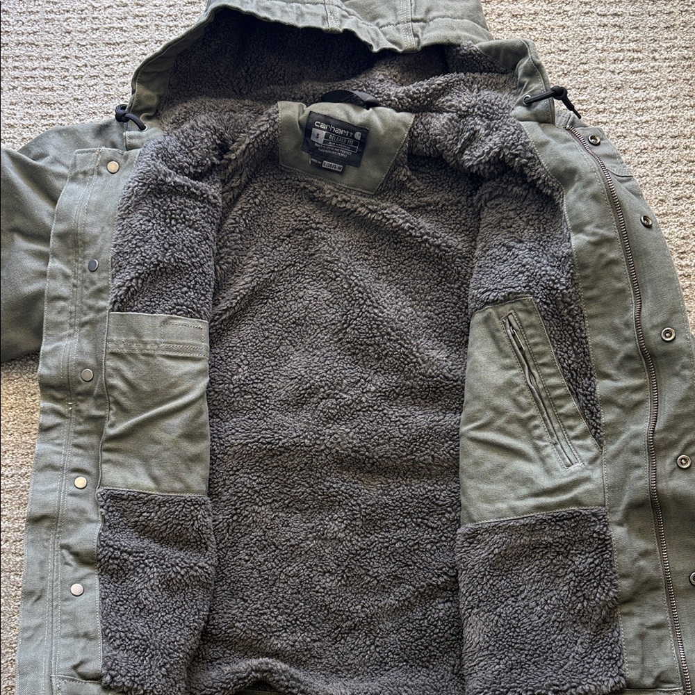 Carhartt Olive Hooded Work Jacket - Picture 5 of 5